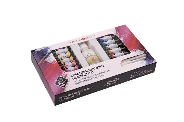 Extra-Fine Artists Acrylic colours gift set "Master Class", 12 colors
