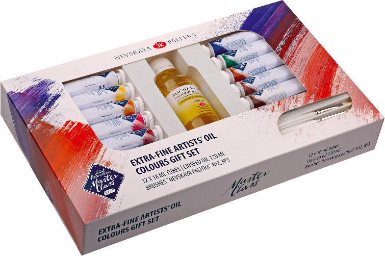 Extra-Fine Artists Oil colour gift set "Master Class", 12 colors