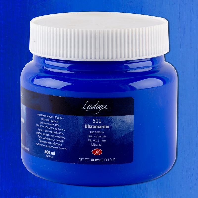 Ultramarine "Ladoga" in the bank, 500 ml. №511