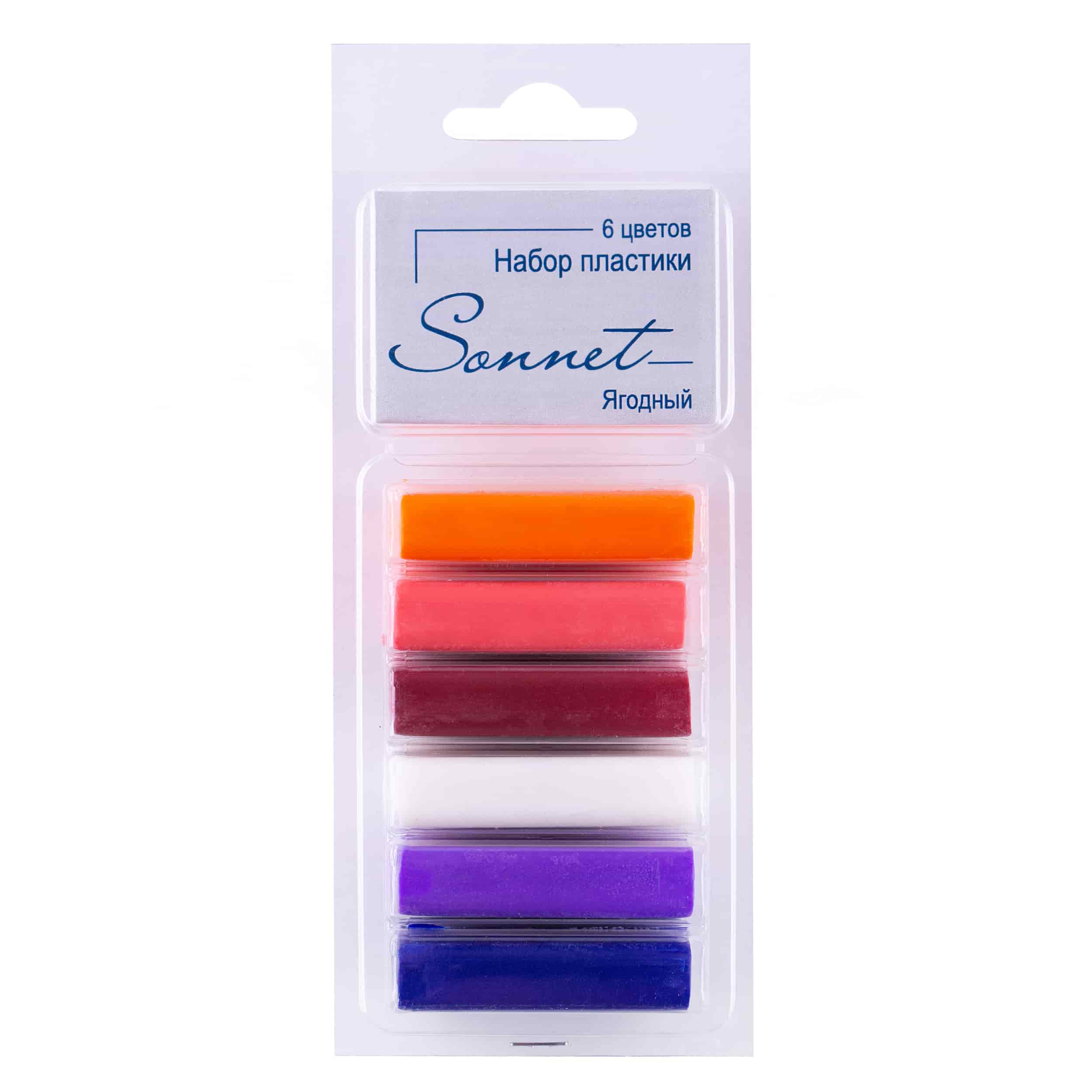 Set of plastic "Sonnet" Berry, 6 colors, 120g