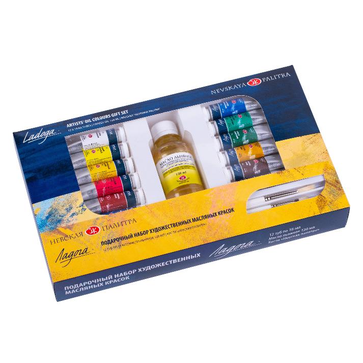 Gift oil painting set "Ladoga", 12 colours