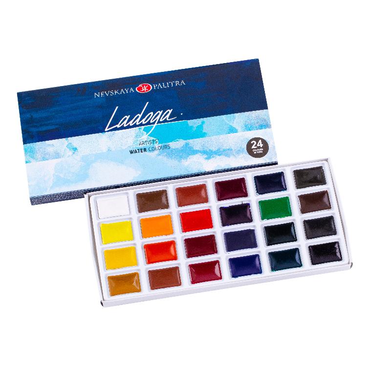 Watercolor painting set "Ladoga", 24 colours