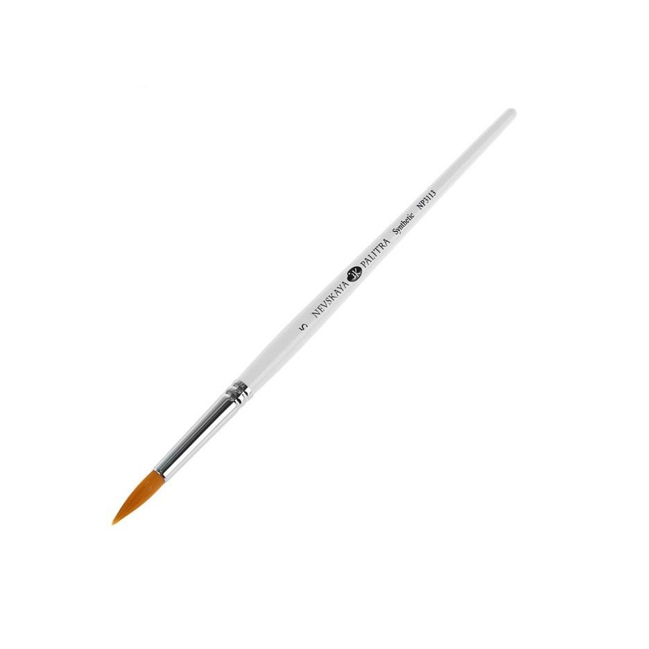 Synthetic brushes "Nevskaya Palitra" round, short handle