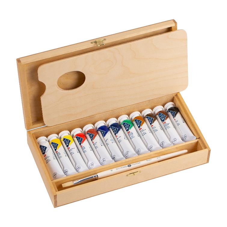 Gift set of oil paints "Master Class", 12 colors in a wooden box