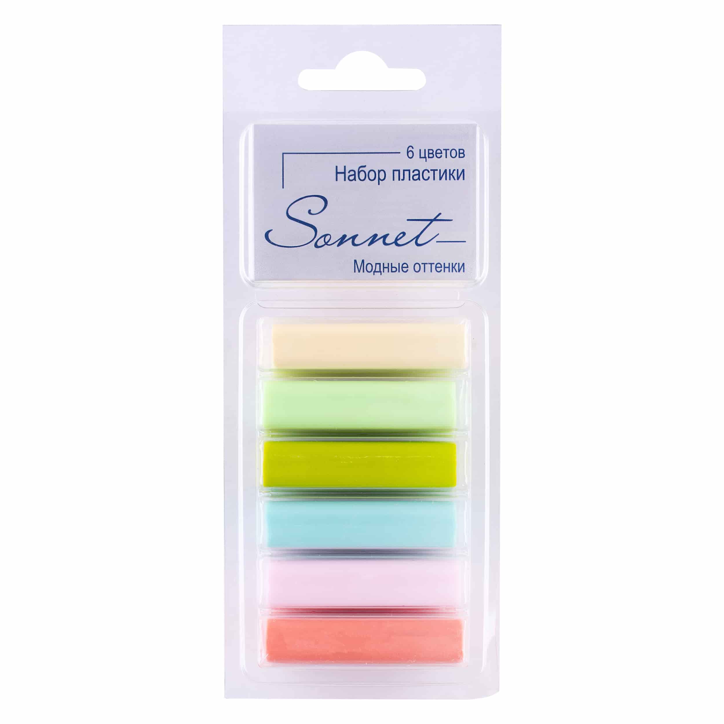 A set of plastic "Sonnet" Trendy colors, 6 colors, 120 g