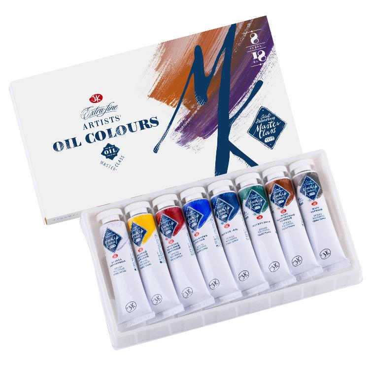 Extra-Fine Oil colours set "Master Class", 8 colors