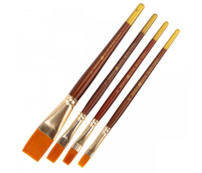 Synthetic Flat Paintbrushes «Decola»