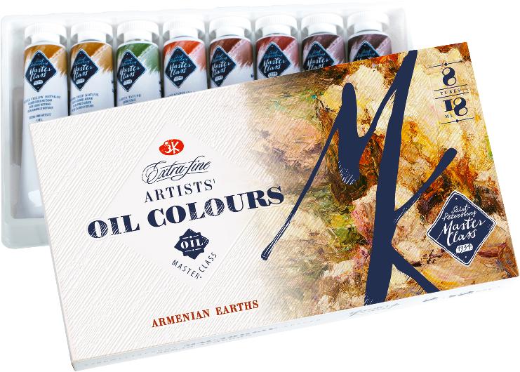 Extra-fine Artists Oil colours set "Master Class" Armenian Earths, 8 colors